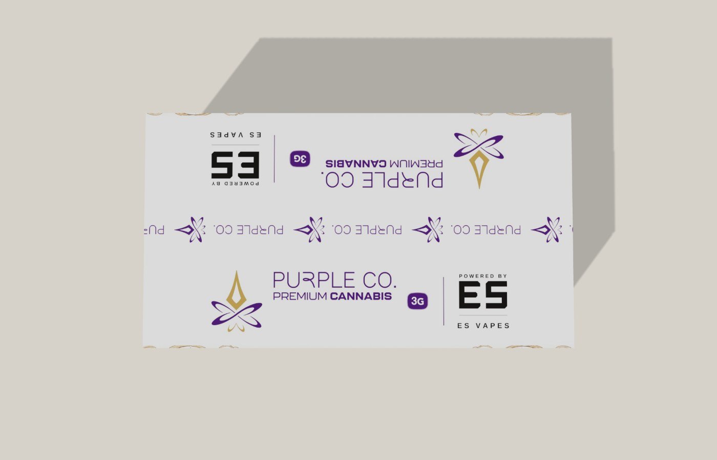 top with the Purple Co. tape