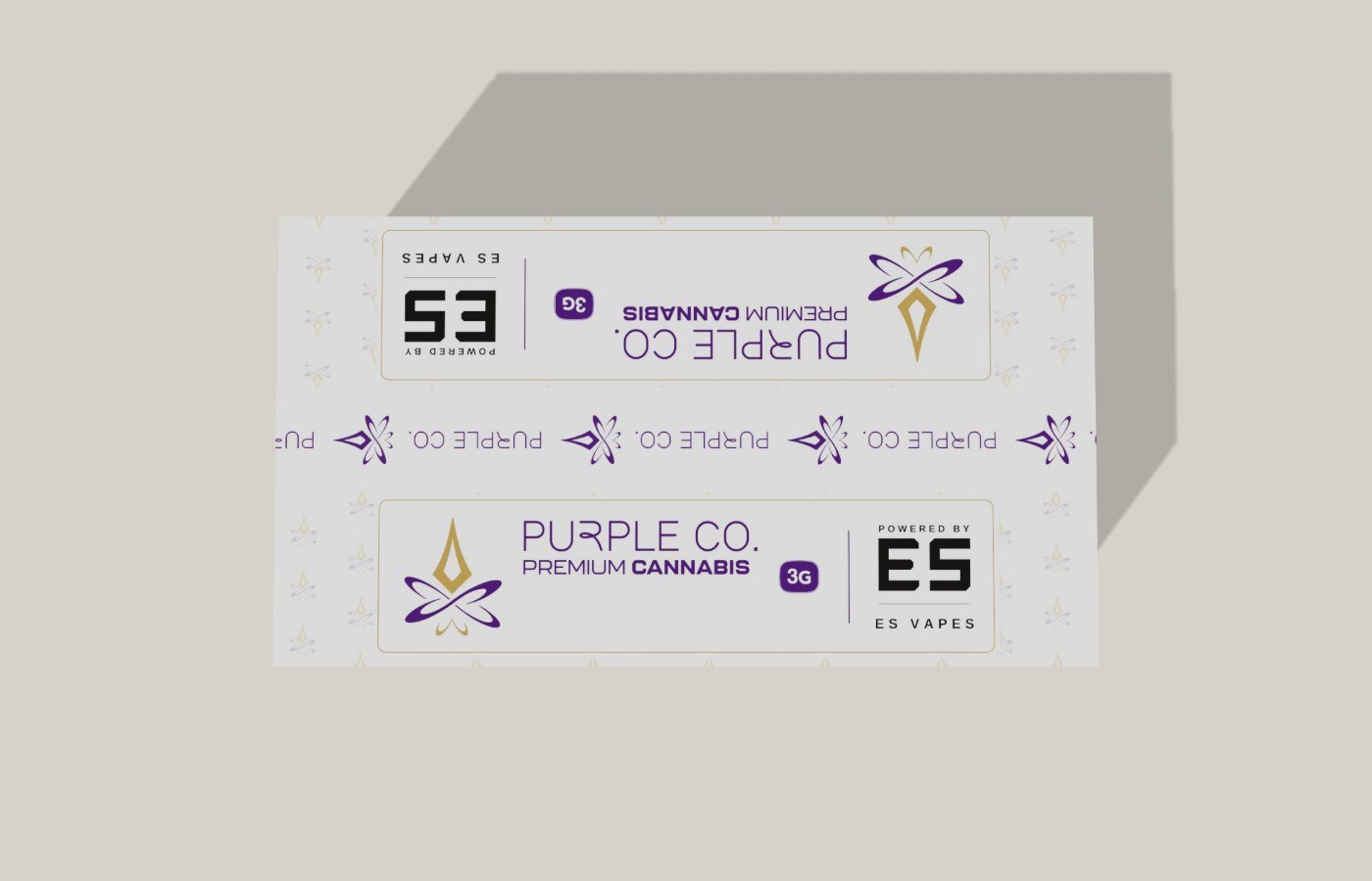 top with the Purple Co. tape